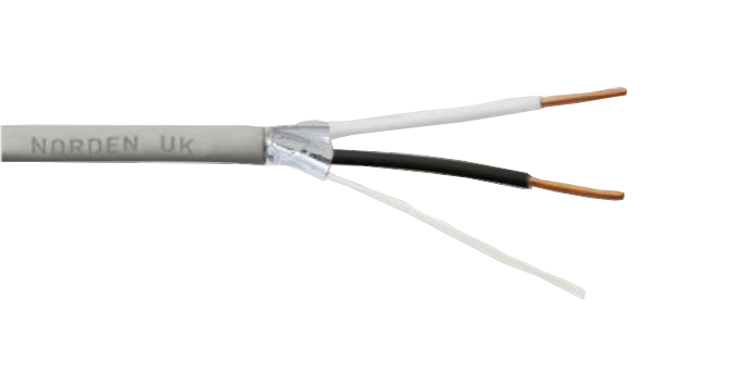 1 Pair 24 AWG Overall Foil Shielded Solid Conductor Cable